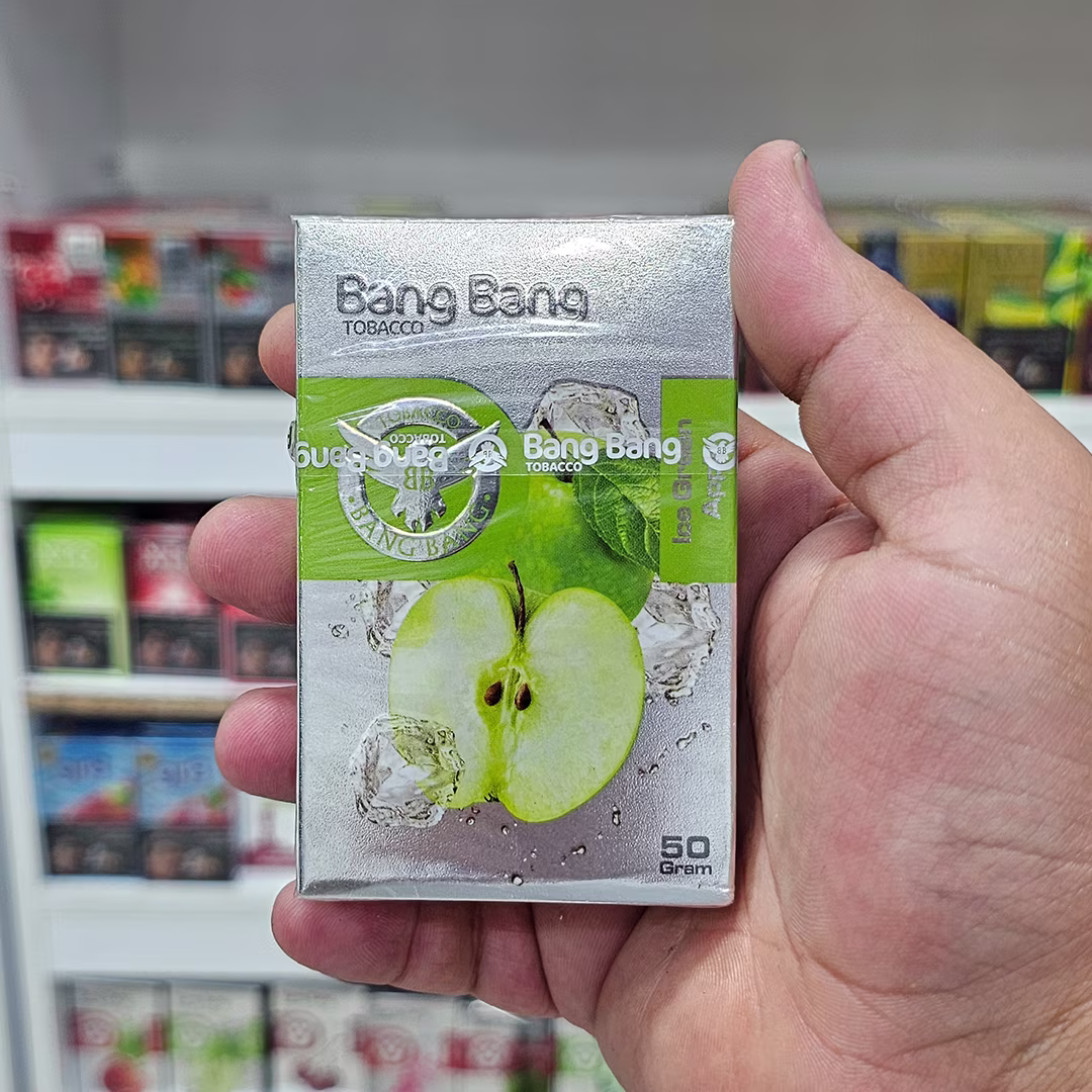 bang-bang-cib-yakh تنباکو بنگ بنگ با طعم سیب یخ